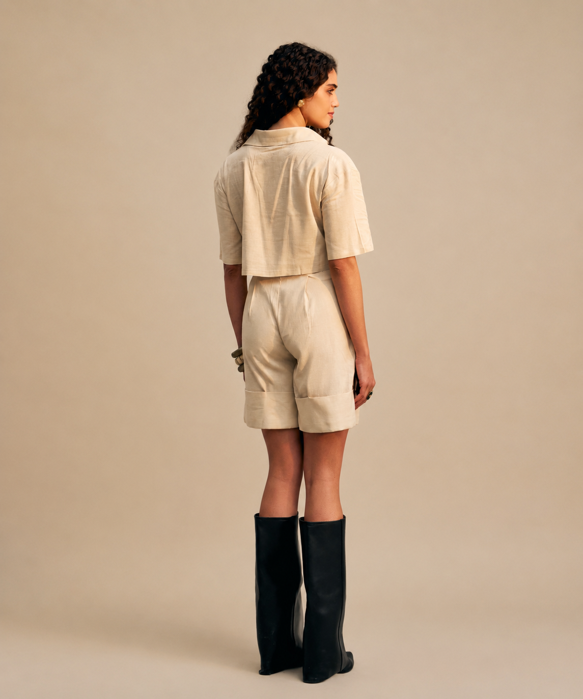Off-White Linen Shirt Top